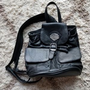 Leather Harley Davidson Backpack/Purse